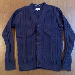 Gant Rugger Navy Cableknit Cardigan
